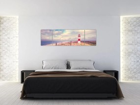 Obraz - Czerwona latarnia morska (170x50 cm)