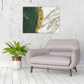 Obraz na szkle - Zielony marmur N⁰1 (70x50 cm)