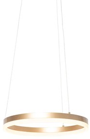 Designerska lampa wisząca złota 40 cm z wbudowanym LED-em 3-stopniowy ściemniacz - AnelloDesignerski Oswietlenie wewnetrzne