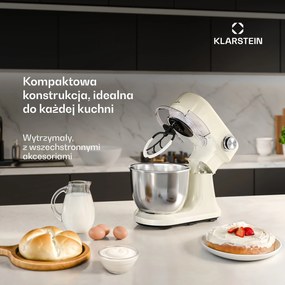 Klarstein Bella Evo 1500W 5L Robot Kuchenny Kremowy