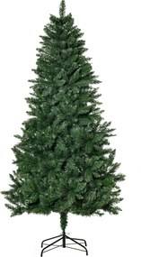 HOMCOM Sztuczna Choinka 180 cm sosnowa z 724 gałęziami i metalowym stojakiem do wnętrz | Aosom PL