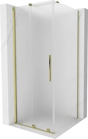 Mexen Velar kabina prysznicowa rozsuwana 100 x 100 cm, szron, złota - 871-100-100-31-50