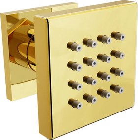 Mexen Cube dysza boczna natynkowa, złota - 79360-50