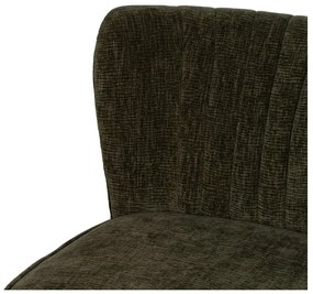 Zielony fotel z tkaniny szenilowej Glam – Ixia