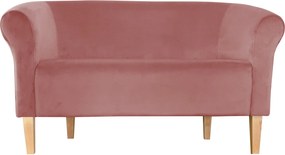 Sofa Milo tkanina Welur : Kolor nogi - Drewno, Kolor tkaniny - VELVET - MG58, Typ tkaniny - Velvet, Wysokość nogi - 20 cm
