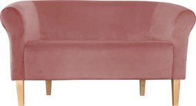 Sofa Milo tkanina Welur wygodna sofa tapicerowana do salonu i poczekalni : Kolor nogi - Drewno, Kolor tkaniny - VELVET - MG58, Typ tkaniny - Velvet, Wysokość nogi - 20 cm