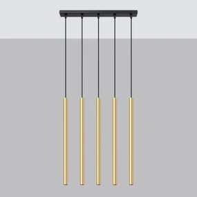 Lampa Wisząca PASTELO 5L złoty połysk SOLLUX LIGHTING