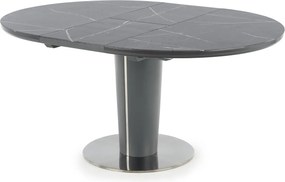 Okrągły stół Ricardo ze szklanym blatem w imitacji marmuru
