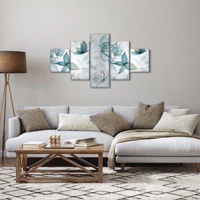 Obraz - Niebieskie motyle (125x70 cm)