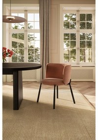 Brzoskwiniowe tapicerowane fotele jadalniane zestaw 2 szt. Ginny – MOME