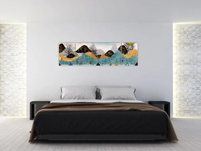 Obraz graficzny z jeleniem (170x50 cm)