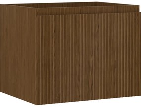 Mexen Rivel szafka łazienkowa podumywalkowa 60 cm, 1 szuflada, ryflowana , orzech - 91A20-06047-1-BF86