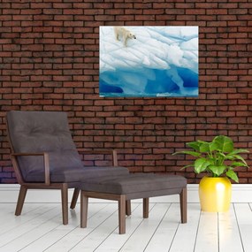 Obraz na szkle - Niedźwiedź polarny (70x50 cm)