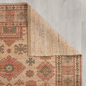 Różowo-pomarańczowy dywan z mieszanki juty tkany ręcznie 60x230 cm Lana Jute – Flair Rugs