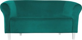 Sofa Milo tkanina Welur wygodna sofa tapicerowana do salonu i poczekalni : Kolor nogi - Biała, Kolor tkaniny - VELVET - MG20, Typ tkaniny - Velvet, Wysokość nogi - 15 cm