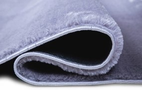 Dywan pluszowy Catwalk srebrny 60 cm x 100 cm