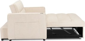 Fotel do Spania ASTER Rozkładany Amerykanka Beżowy Nowoczesny