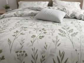 PrzytulneMieszkanie.pl PrzytulneMieszkanie.pl Pościel do łóżeczka z bawełny Renforcé LEAFORA biała Rozmiar pościeli: 45 x 65 cm | 90 x 140 cm