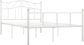 Białe metalowe łózko małżeńskie 180x200 cm N5-B70
