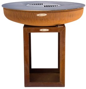 Brązowy grill zewnętrzny na drewno Remundi Carus M, ø 82 cm