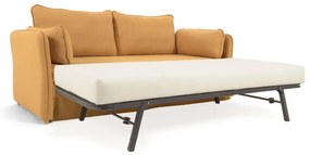 Musztardowa rozkładana sofa 210 cm Tanit – Kave Home