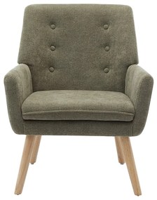 Fotel z zieloną tapicerką - SERINO