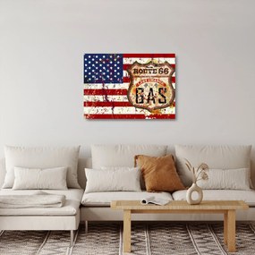 Obraz na szkle - Vintage flaga (70x50 cm)