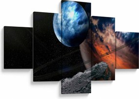 Obraz planety w kosmosie (125x70 cm)