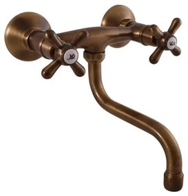 RAV Slezák MK101.5/21SM - Bateria do zlewu i umywalki MORAVA RETRO, postarzały mosiądz