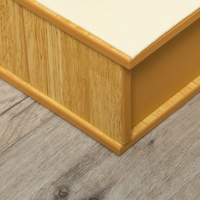 PawHut Drabina dla zwierząt, 4-stopniowa dla psów/kotów, Krótki plusz, do 30 kg, 40 x 59 x 54,2 cm, Naturalna