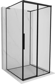 Mexen Rox-3S L kabina prysznicowa 3-ścienna rozsuwana prawa 95 x 95 cm, czarna ramka, czarna - 8C2L-095-095-70-70-3S-P