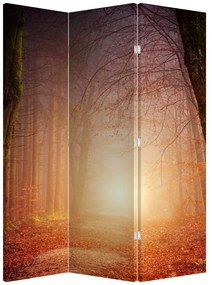 Parawan - Jesienny las we mgle (126x170 cm)