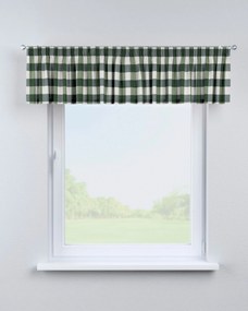 Lambrekin na taśmie marszczącej kolor zielony tkanina wzorzysta