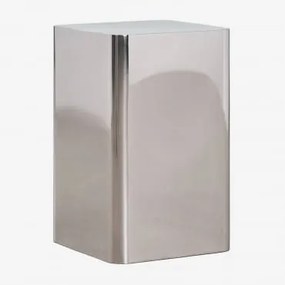 Kwadratowy Stolik Pomocniczy Ze Stali Loraq Clear Brush & 30 X30 Cm - Sklum