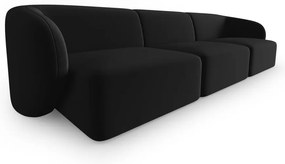 Czarna aksamitna sofa 266 cm Paolo – Milo Casa