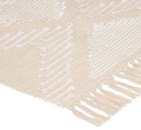 Dywan beżowy Cot Sand, bawełniany, boho, 60 x 90 cm