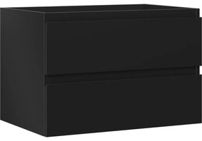 Mexen Orio szafka łazienkowa podumywalkowa 70 cm, 2 szuflady, czarna mat - 91A10-07047-2-BFF71