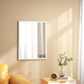 HOMCOM Lustro ścienne, 60 x 80 cm, dekoracyjne lustro wiszące, łatwy montaż, w zestawie śruby | Aosom PL