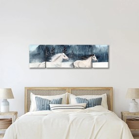 Obraz malowanych koni (170x50 cm)