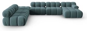 Morska aksamitna sofa 379 cm Bellis – Micadoni Home