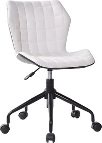 Fotel biurowy z regulacją wysokości - tkanina i skóra ekologiczna - taupe - ASTER