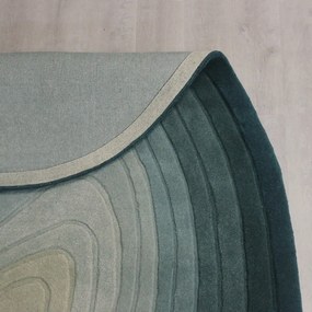 Niebieski wełniany dywan 200x290 cm Puddle Ombre Wool – Flair Rugs