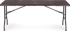 Składany stół cateringowy imitacja drewna Party 180 cm, brązowy
