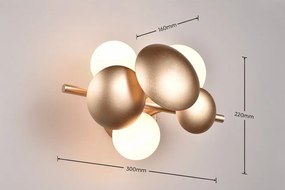 Kinkiet w biało-złotym kolorze Bubble – Trio Select