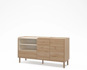 Komoda w dekorze dębu w naturalnym kolorze 141x75,5x44 cm Monza – Marckeric