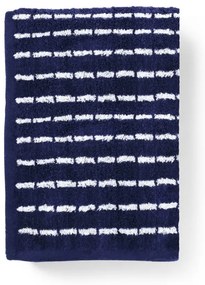 Biały/niebieski ręcznik z mieszanki bambusa frotte 50x100 cm Nuance – JUNA