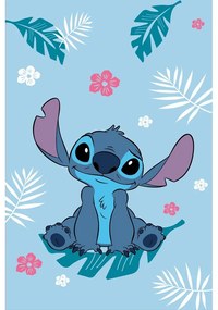 Niebieski polarowy koc dziecięcy 100x150 cm Lilo a Stitch "Blue" – Jerry Fabrics