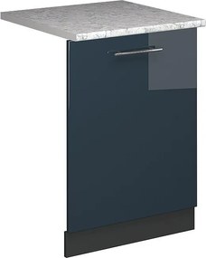 Panel przedni zmywarki ciemnoniebieski wysoki połysk 60x1.6x81.8 fame-line