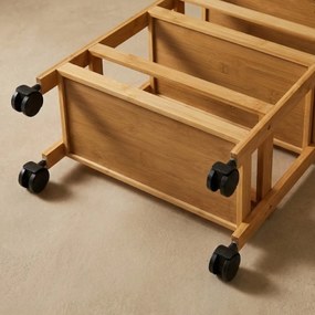 Wąski regał łazienkowy na kółkach, 3 półki KLUK, 76 cm