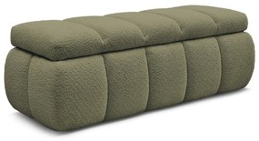 Zielona ławka z materiału bouclé – Bobochic Paris